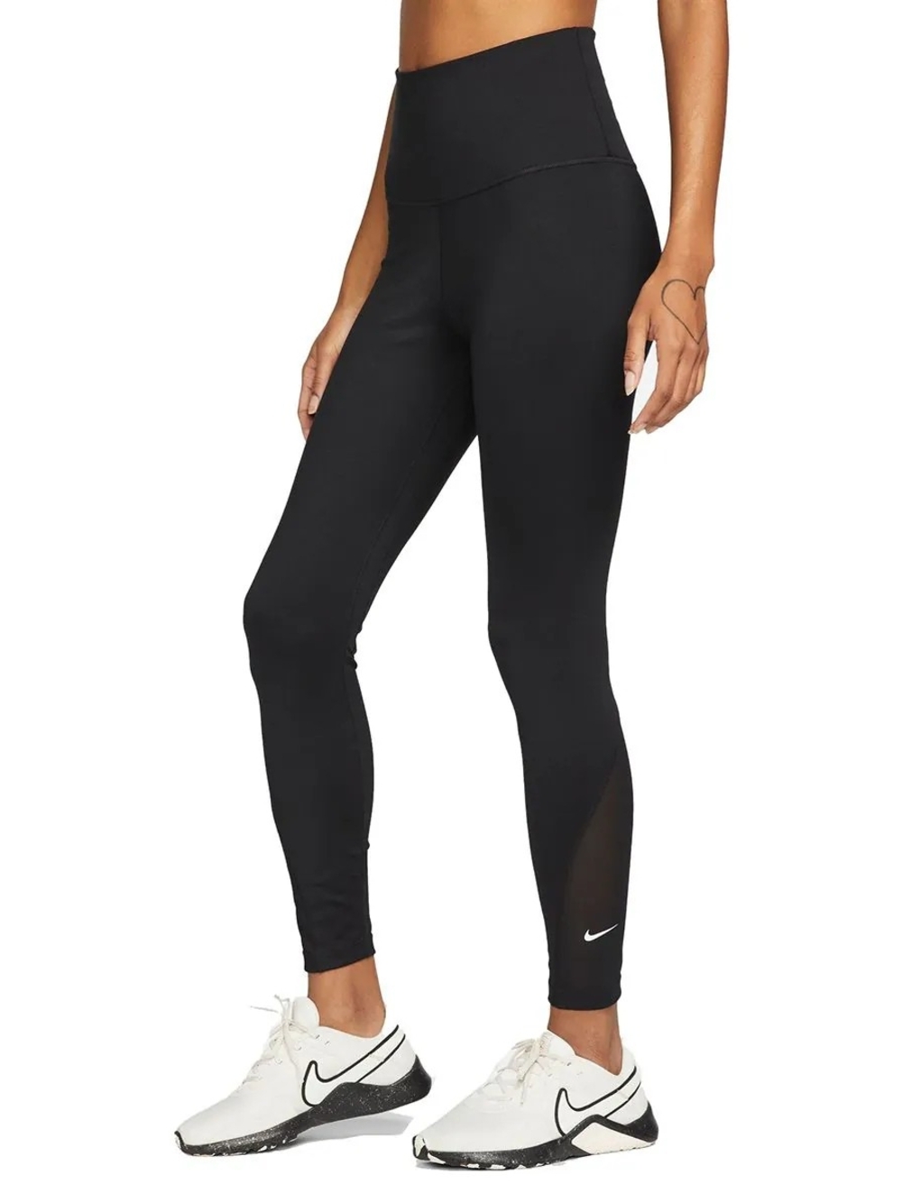 New Nike One Black High-Rise Mesh-Panel Leggings